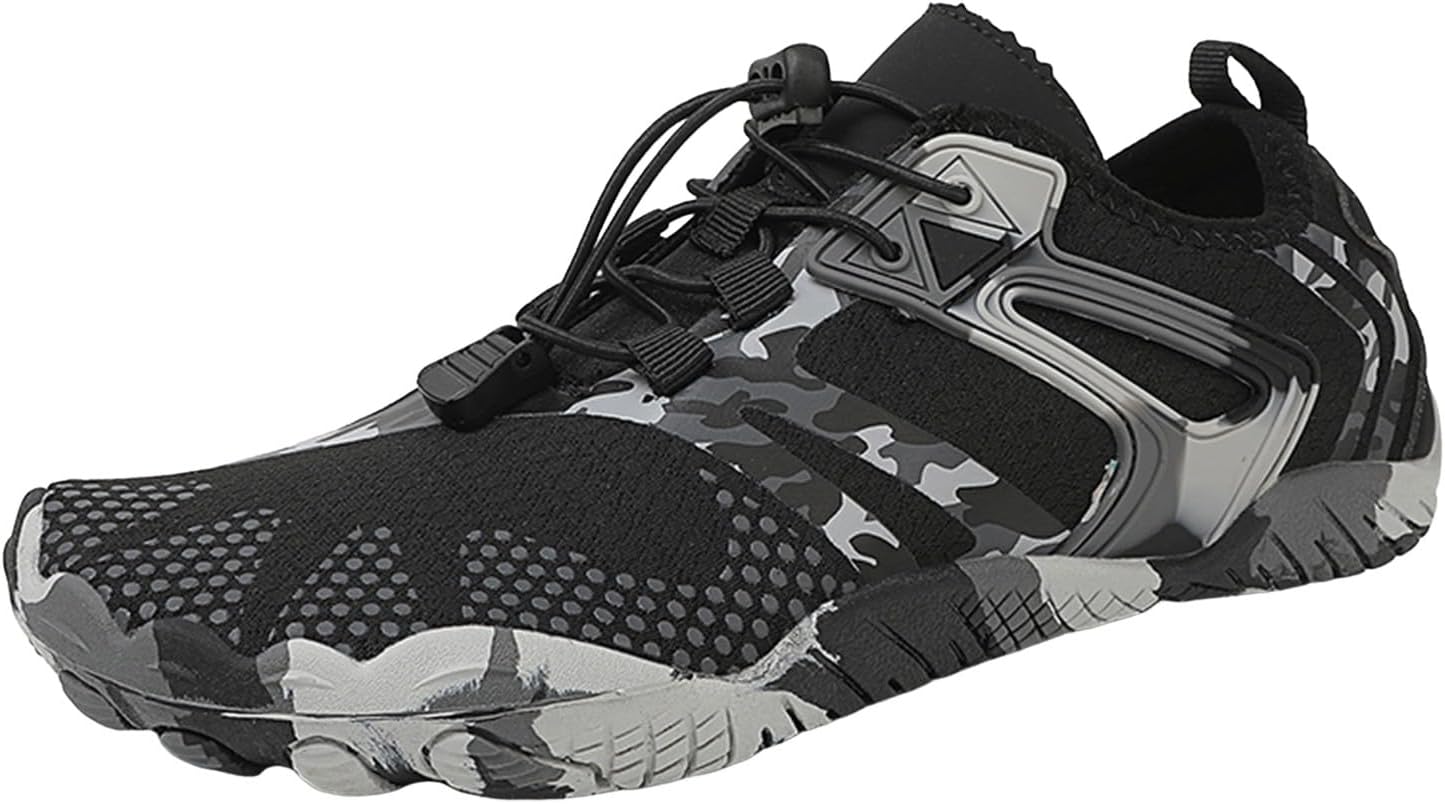 

Мужские водные туфли для плавания босиком, спортивные туфли для плавания на пляже, озере, в бассейне, для серфинга, каякинга, кемпинга, мужские слипоны для походов Iwihmiv, черный