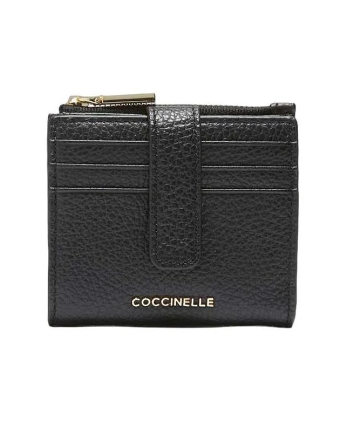 

Мягкий металлический кошелек Coccinelle, черный