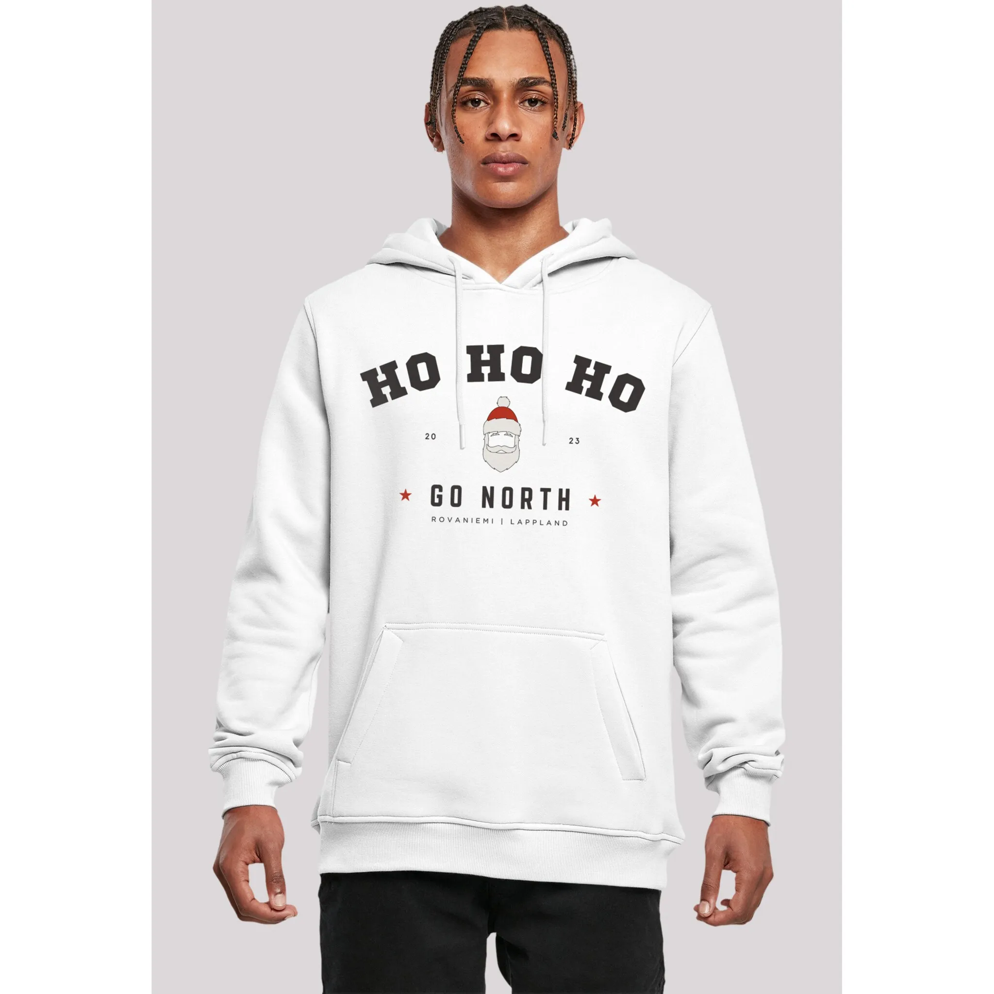 

Толстовка F4NT4STIC "Ho Ho Ho Santa Claus Christmas", Рождество, подарок, логотип, белый