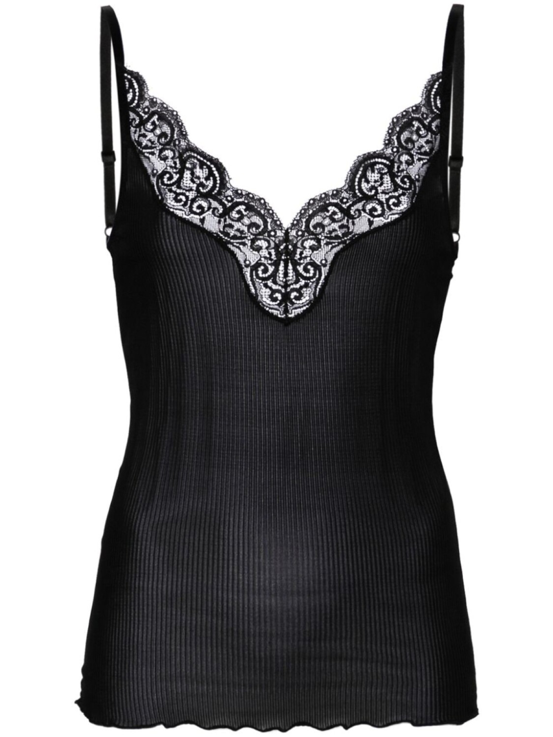 

Saint Laurent шелковый топ со шнуровкой, черный