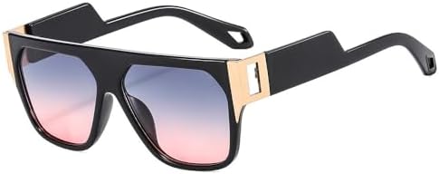 

Солнцезащитные очки с ажурной конструкцией 2027 года, большой квадратный размер, зеркальные линзы, модные градиентные оттенки, защита от УФ-излучения UV400 MTZJH, Blackpink