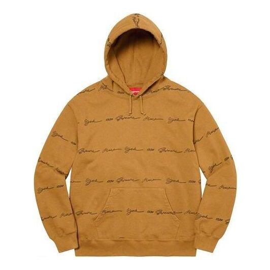 

Толстовка script stripe hooded sweatshirt 'tan black' Supreme, бежевый