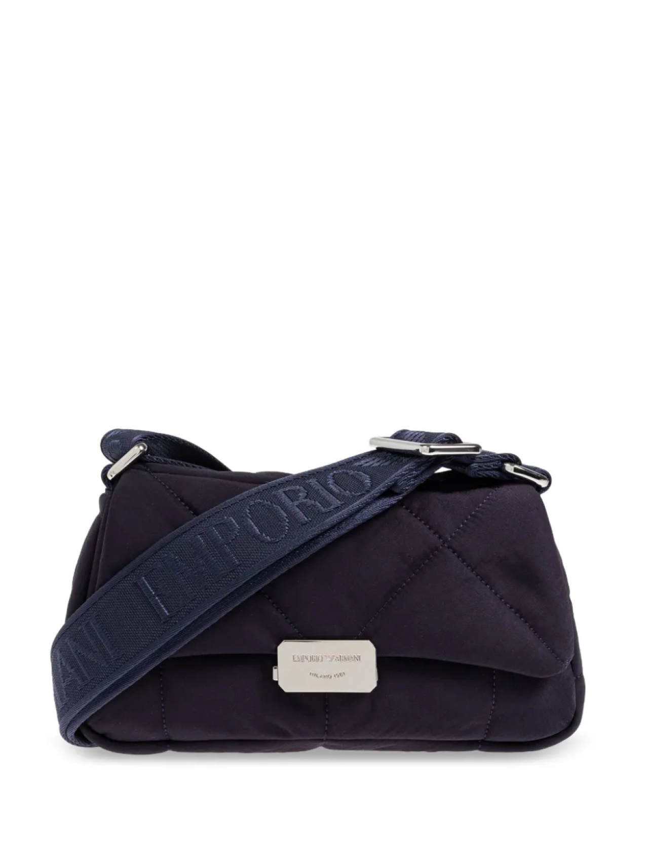 

Сумка через плечо Emporio Armani Baguette среднего размера, синий