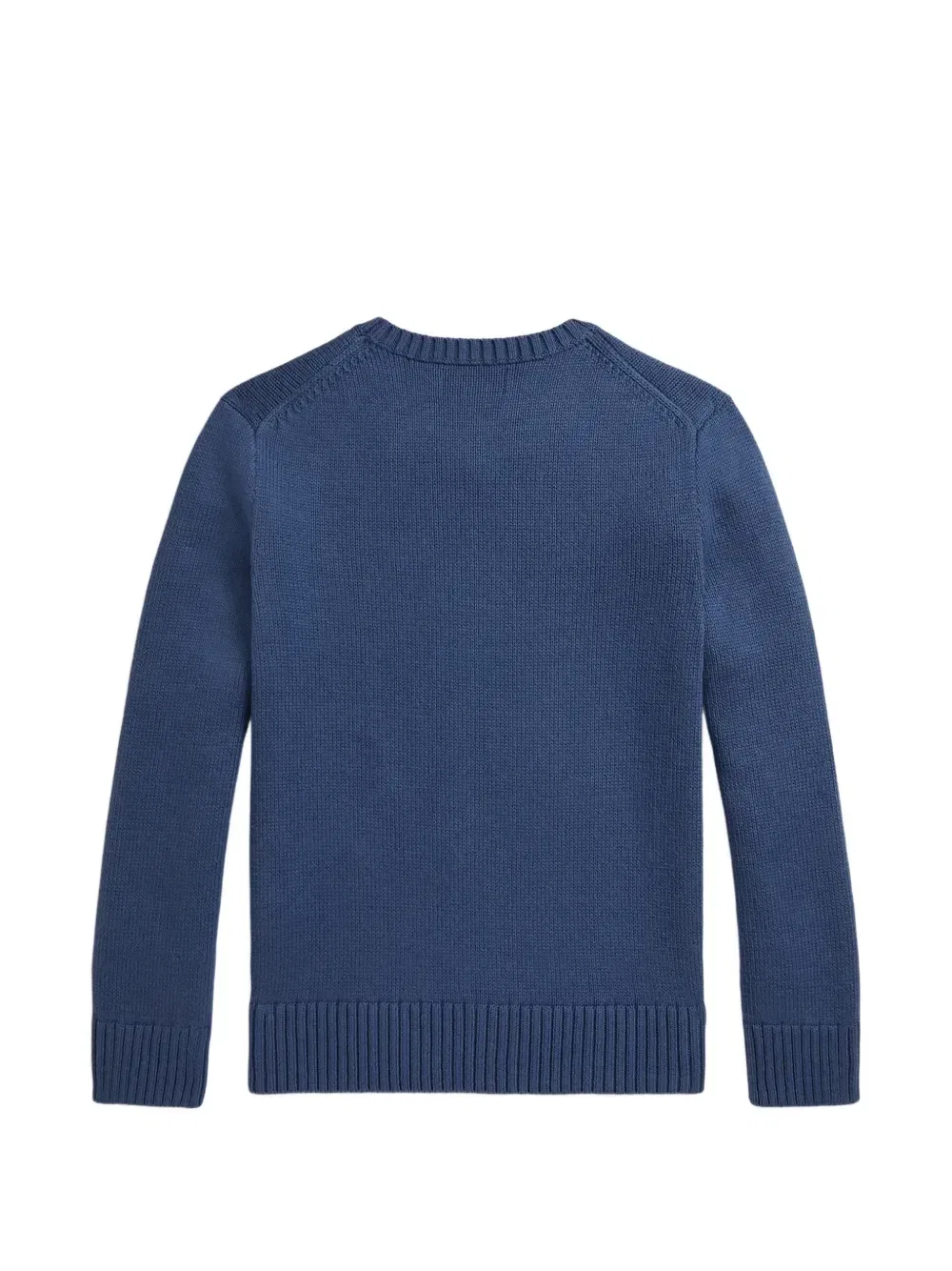 Свитер Polo Bear вязки интарсия Polo Ralph Lauren Kids, синий — фото 2