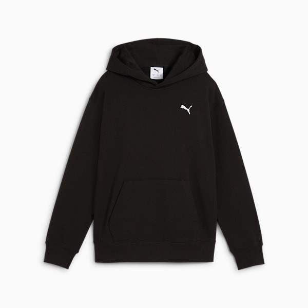 Свободная толстовка с капюшоном для больших детей Puma Wardrobe Essentials, черный — фото 4