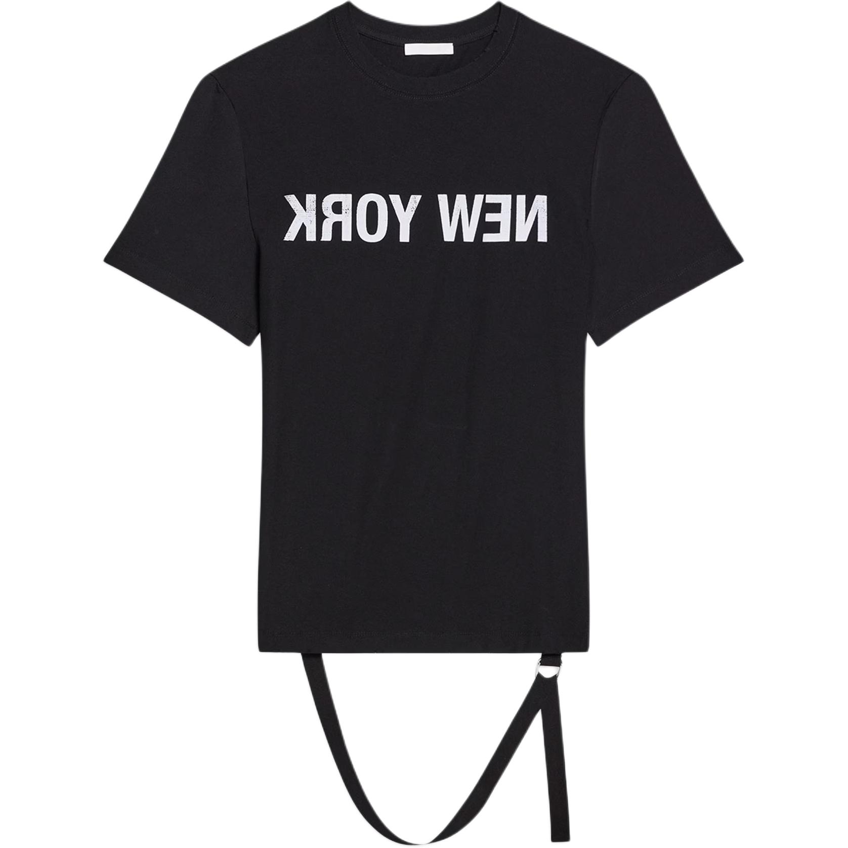 

Нью-Йоркская футболка с ремнем безопасности Helmut Lang, черная