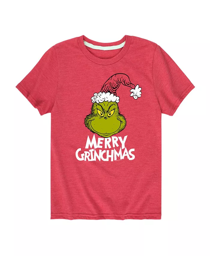 

Футболка с принтом "Merry Grinchmas" для мальчиков старшего возраста The Grinch, красный