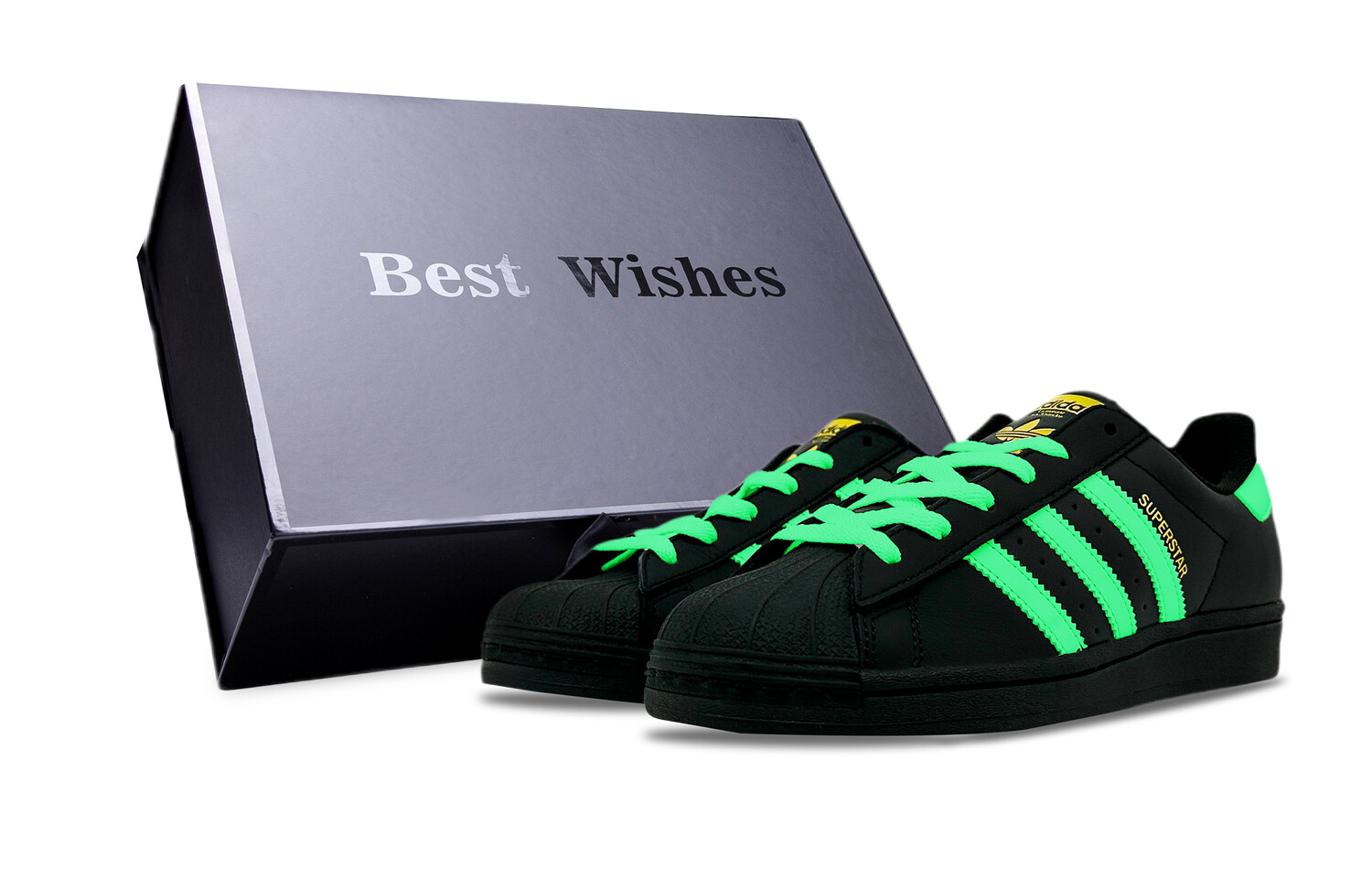 

Кроссовки для скейтбординга Superstar, унисекс, низкие, черный Adidas Originals