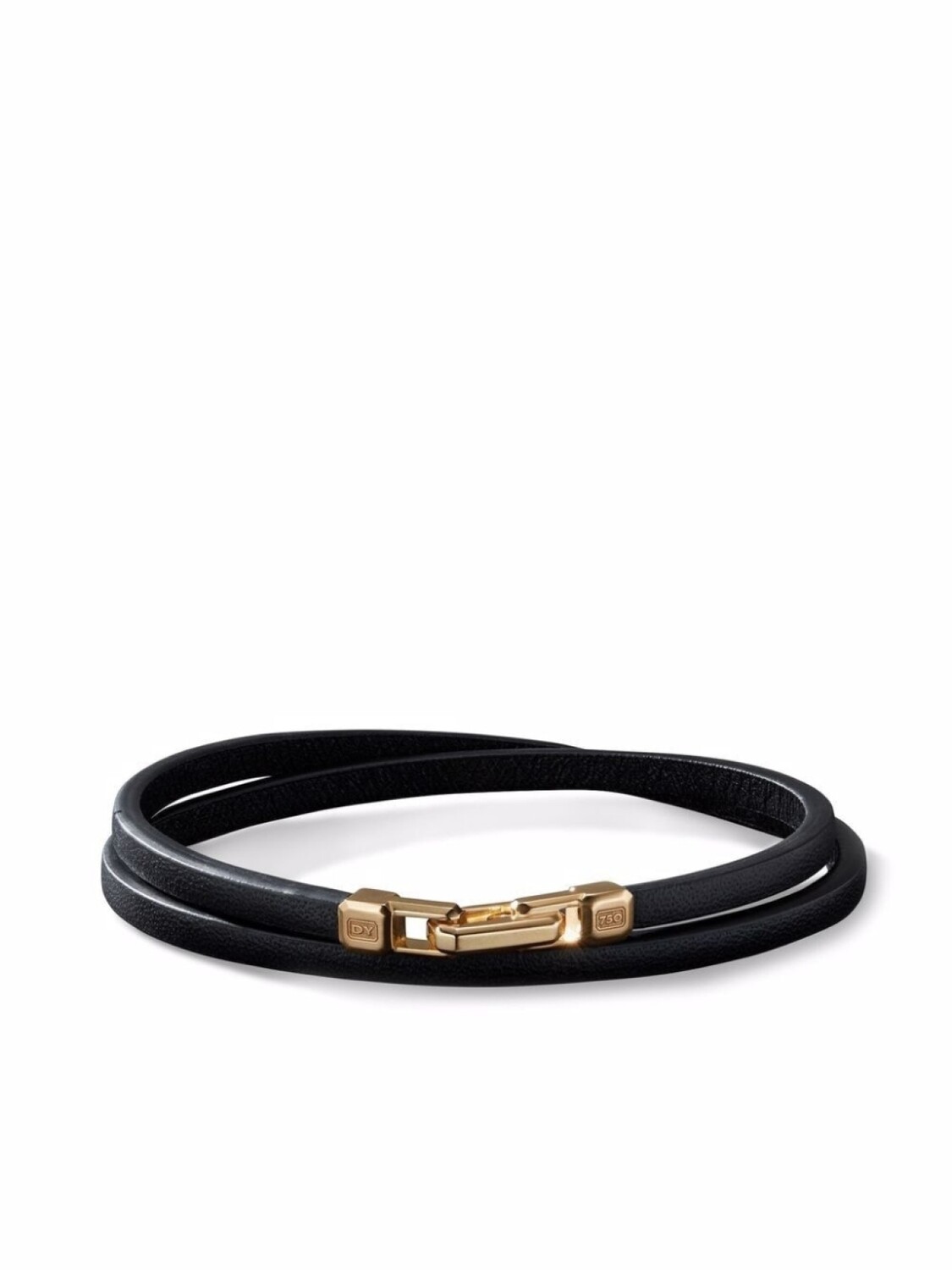 

Кожаный браслет Streamline Double Wrap David Yurman, золотой