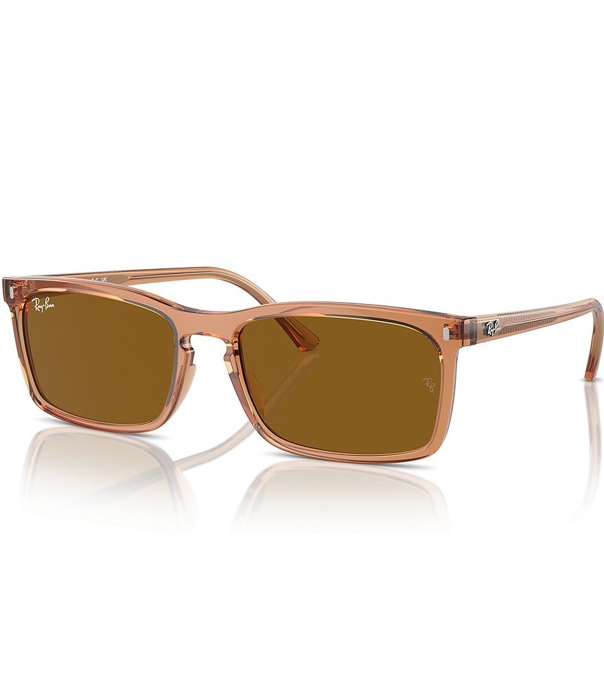 

Мужские прозрачные прямоугольные солнцезащитные очки Ray-Ban RB4435 56 мм, коричневый