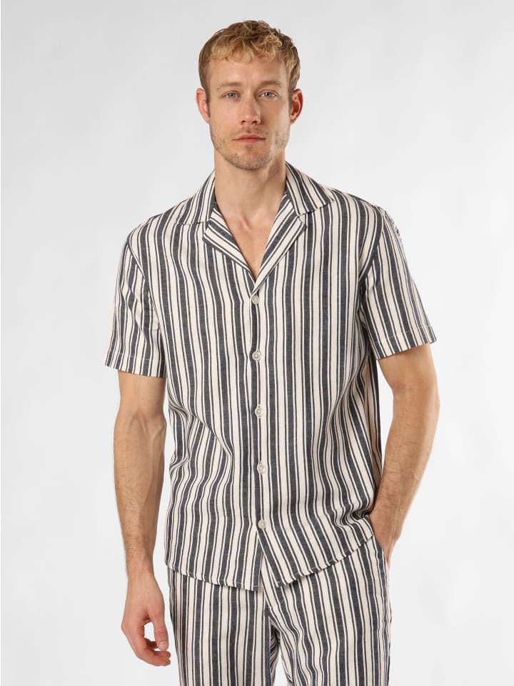 

Finshley & Harding London Модульный блейзер Bryan темно-синего и белого цвета