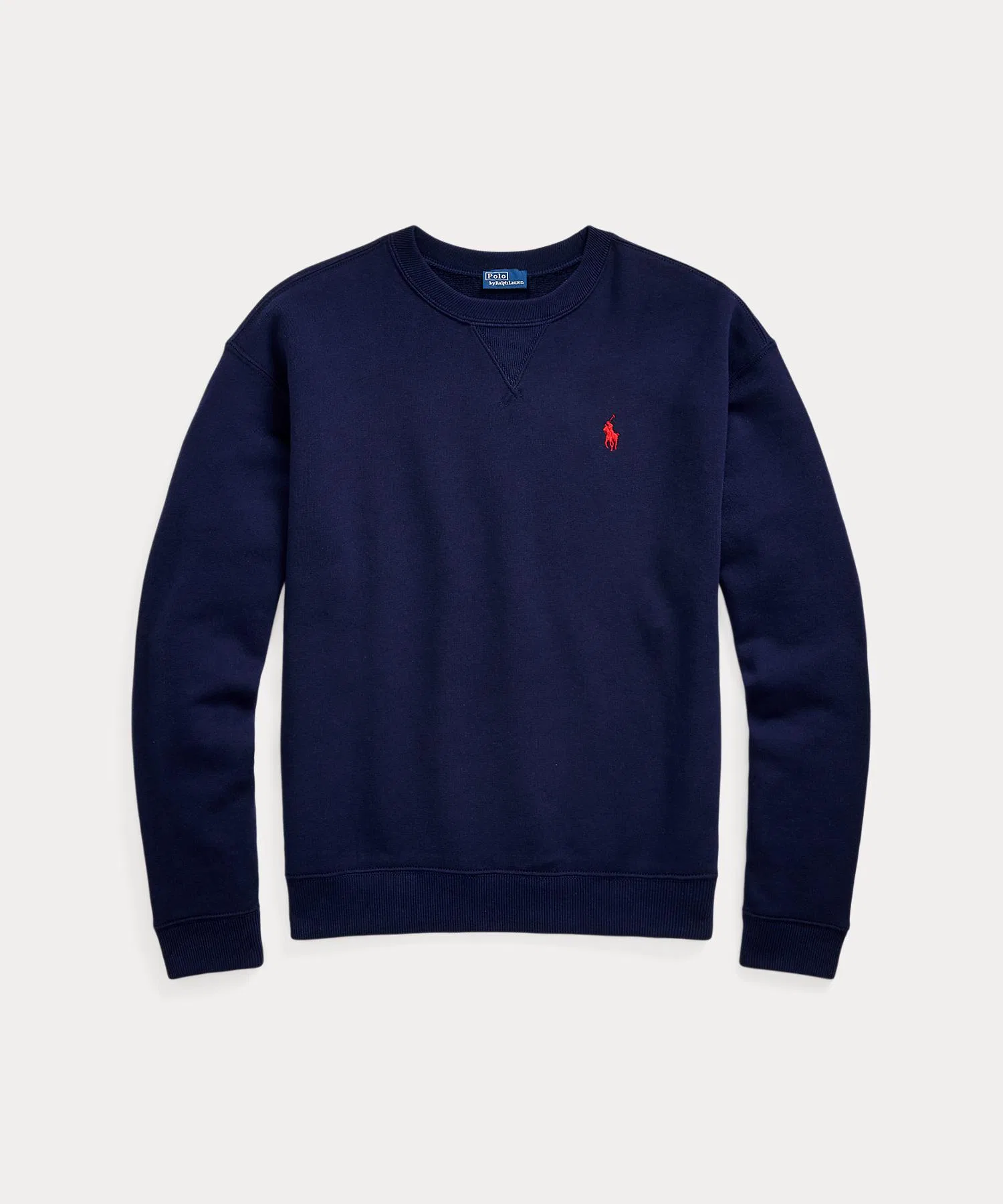 Женская футболка из флиса POLO RALPH LAUREN с вышивкой, тёмно-синяя — фото 2