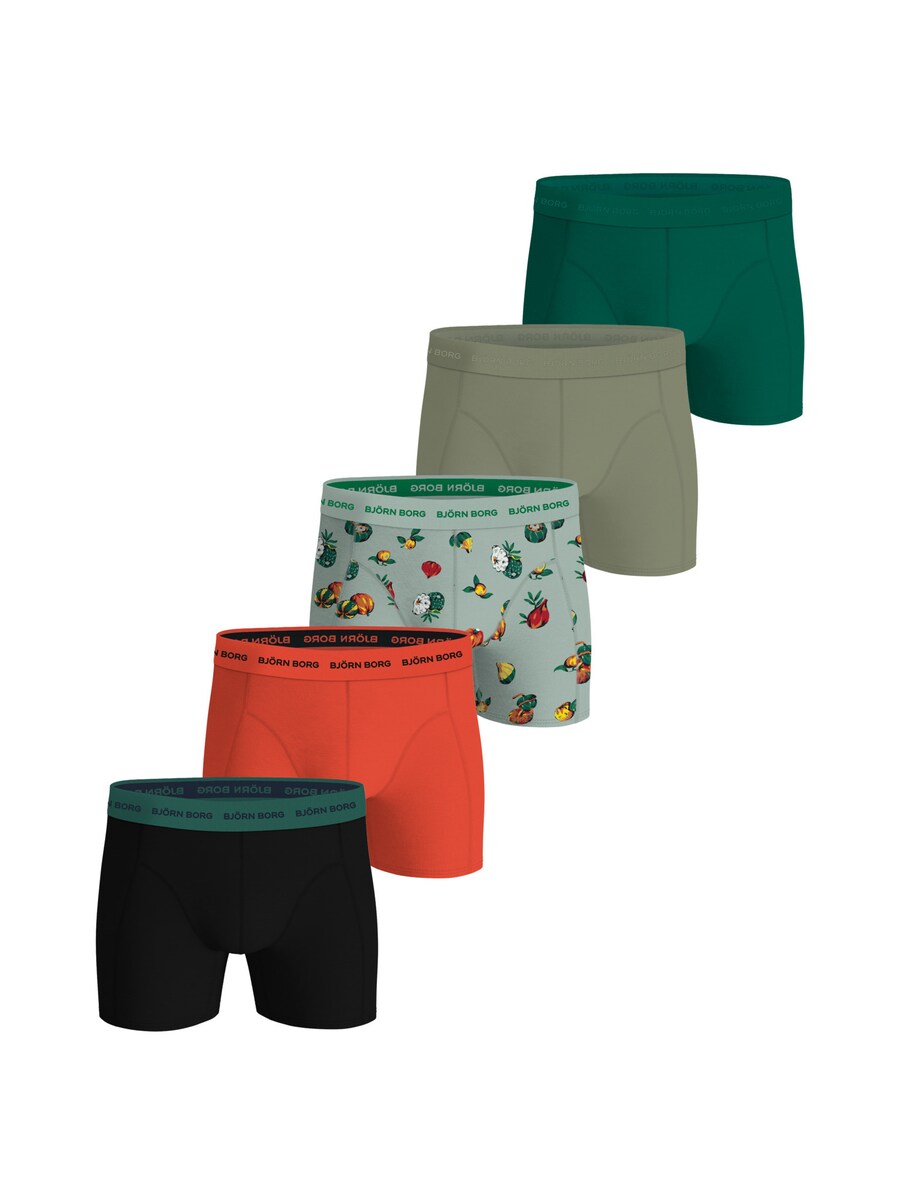 

Боксерские шорты BJÖRN BORG, цвет Green/Olive/Orange/Black