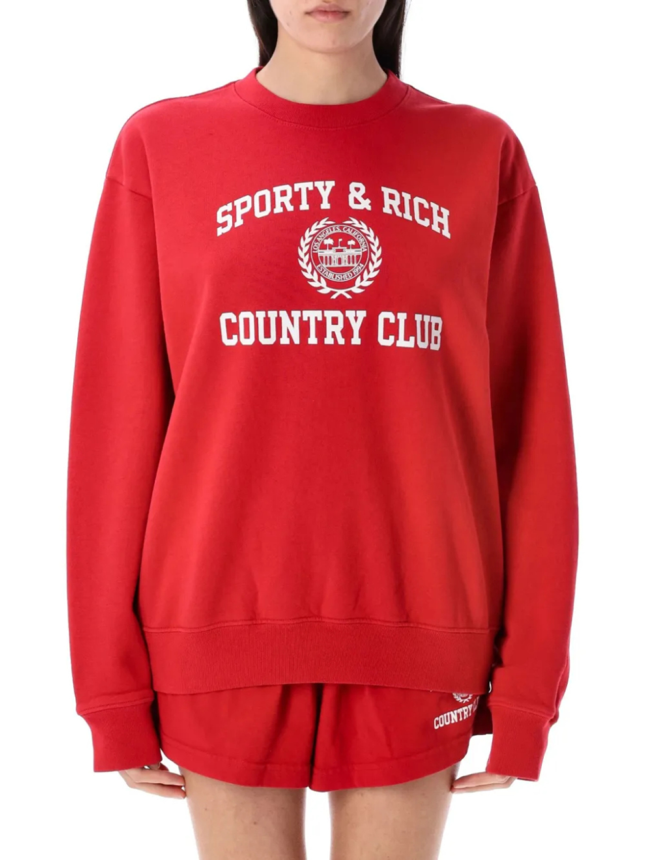 

Хлопковая толстовка Sporty & Rich, красный
