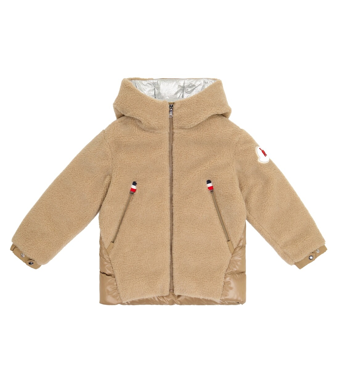 

Флисовая куртка Gizem с капюшоном и логотипом Moncler Enfant, коричневый