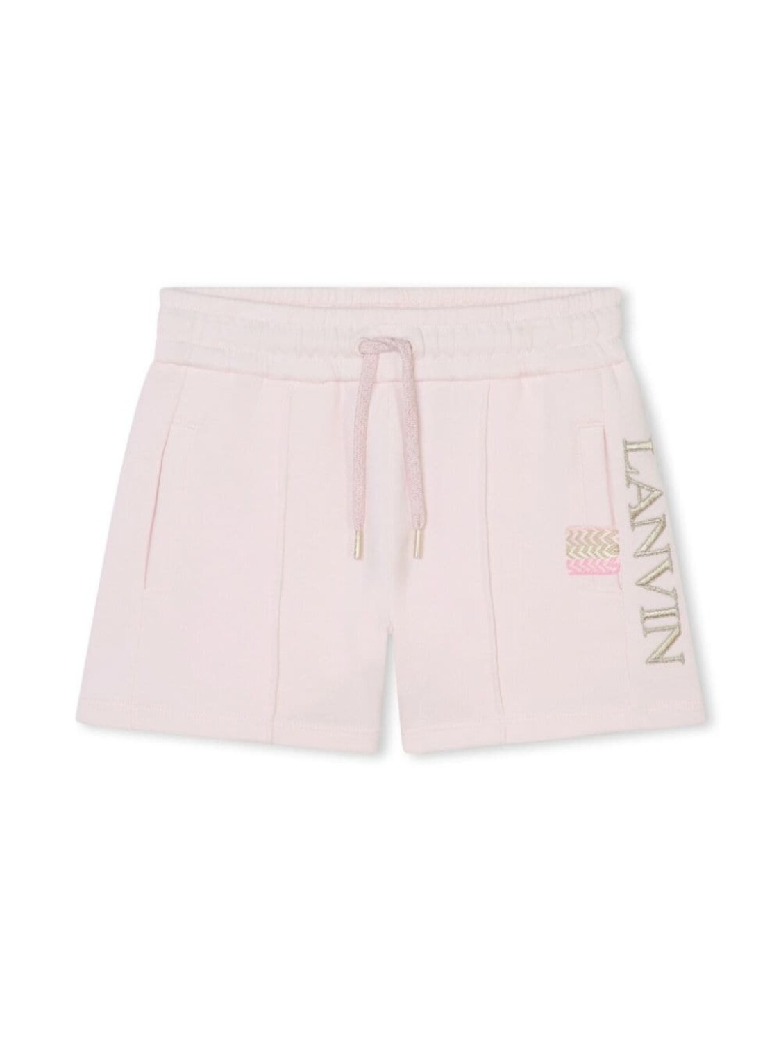 

Lanvin Enfant шорты с вышитым логотипом, розовый