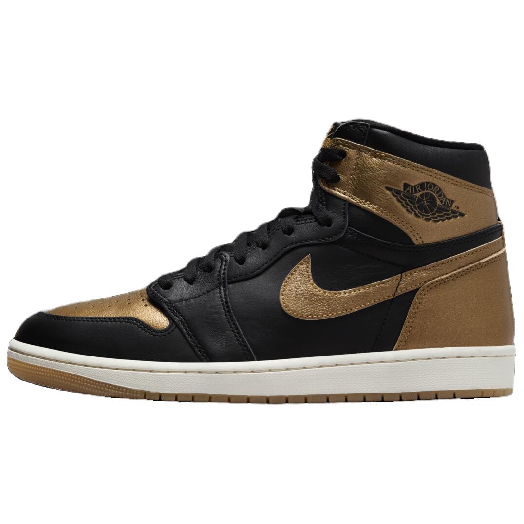 

Кроссовки Air Jordan 1 High OG "Metallic Gold", черный/золотой