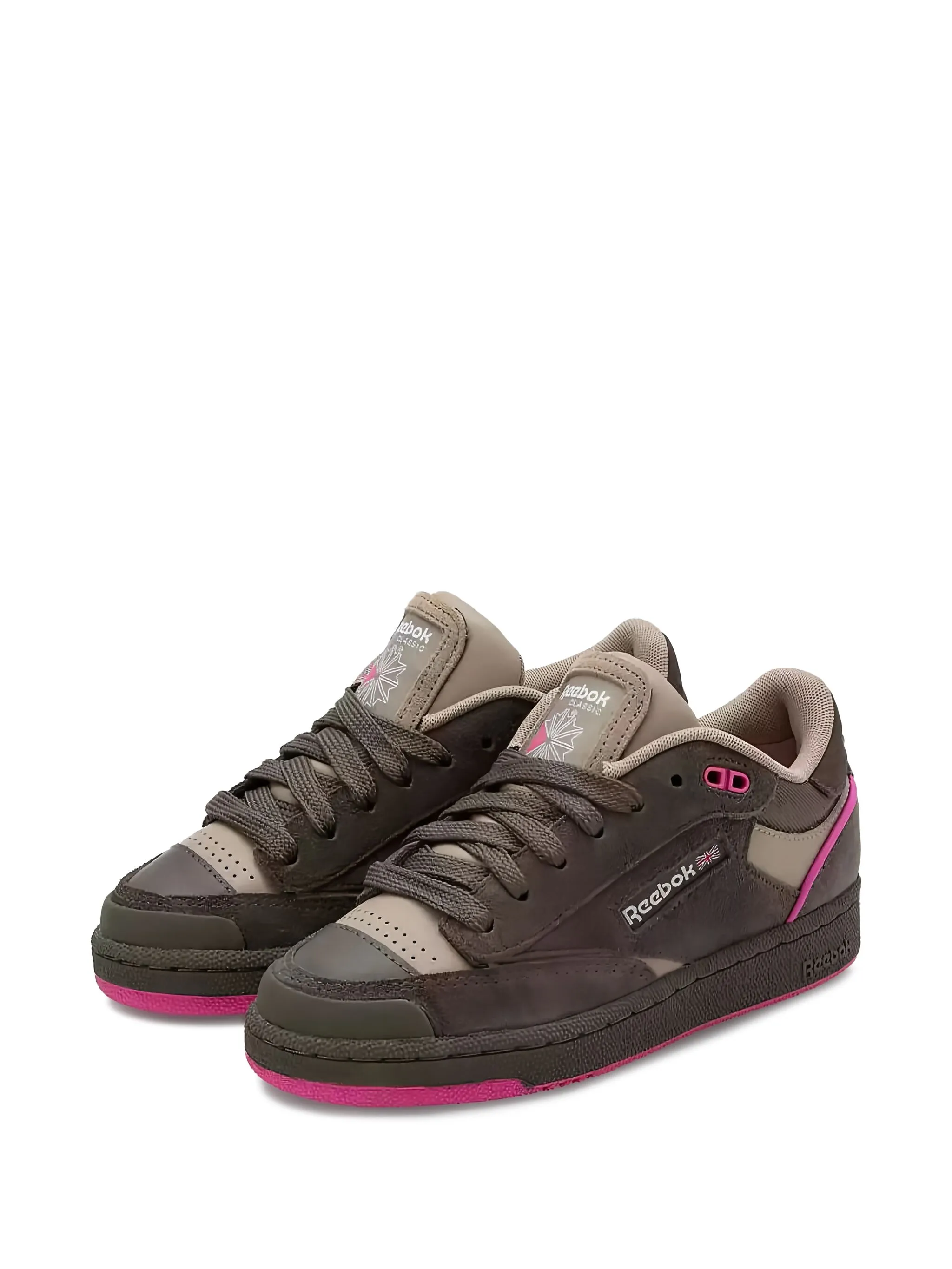 Кроссовки Club C Bulc Grout/Boulder Beige/Laser Reebok, коричневый — фото 2