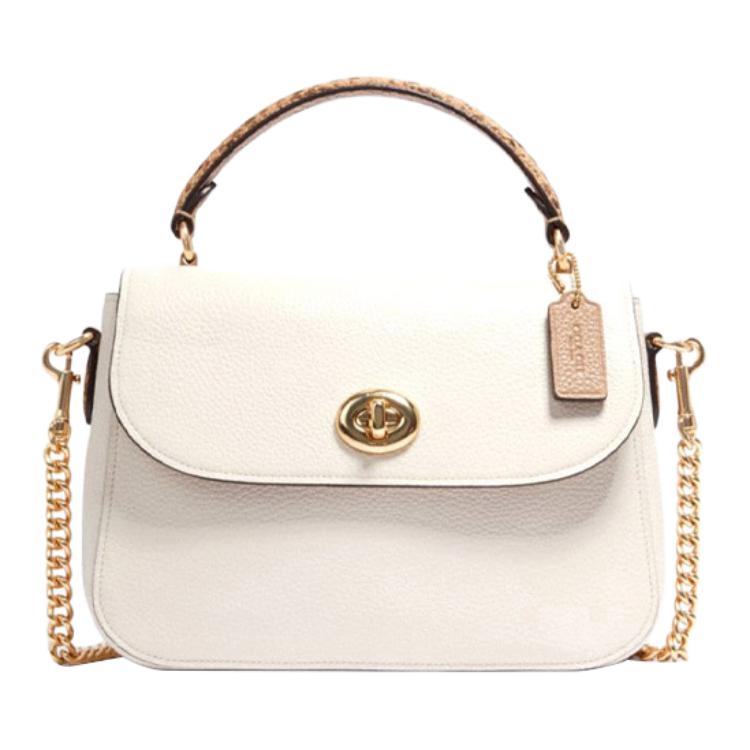 

COACH Кожаная сумка среднего размера женская белая