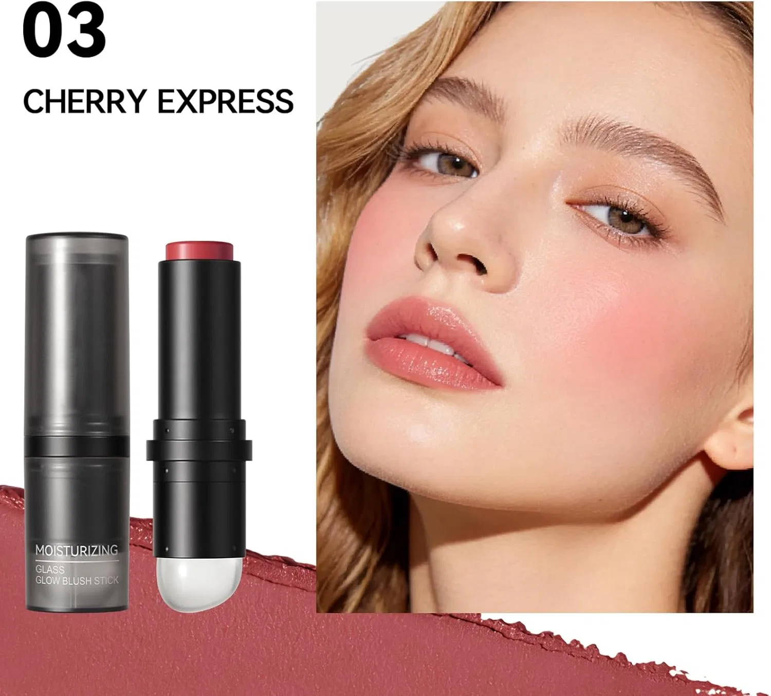 Стик-румяна двухсторонний с кремовой текстурой, 01 Pink Lemonade, 8 г — фото 4