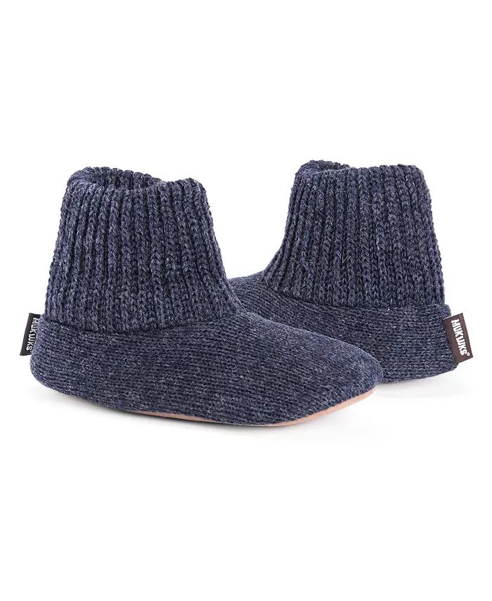 Мужские шерстяные тапочки-носки Morty Ragg, темно-синие, XL (11,5-12,5) MUK LUKS, синий — фото 3