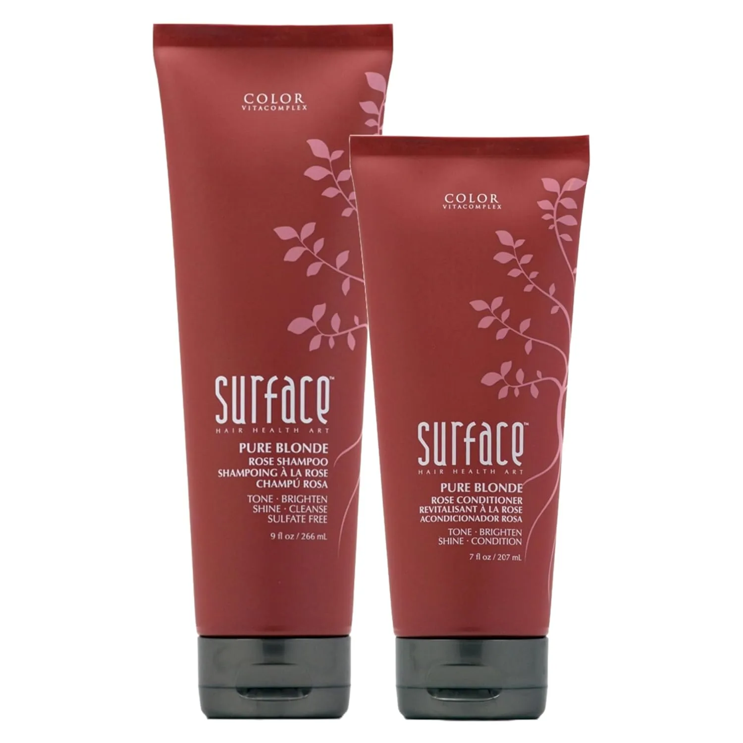Шампунь Surface Hair - Trinity Color Care - без сульфатов и парабенов. Очищает, придает блеск и объем окрашенным волосам. Набор из 2 штук