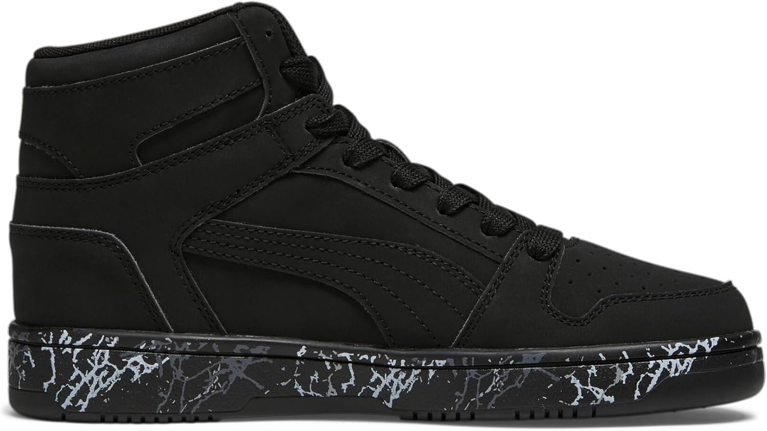 Кроссовки PUMA Rebound Layup Mid для мальчиков, черный — фото 3