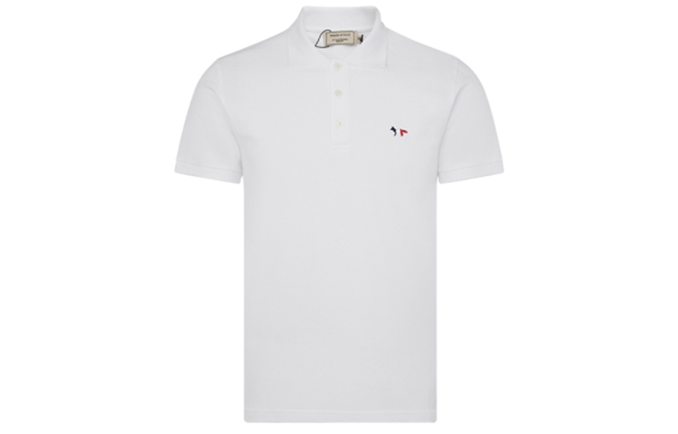 

Футболка-поло с коротким рукавом и логотипом Fox от Maison Kitsuné Maison Kitsune, белый