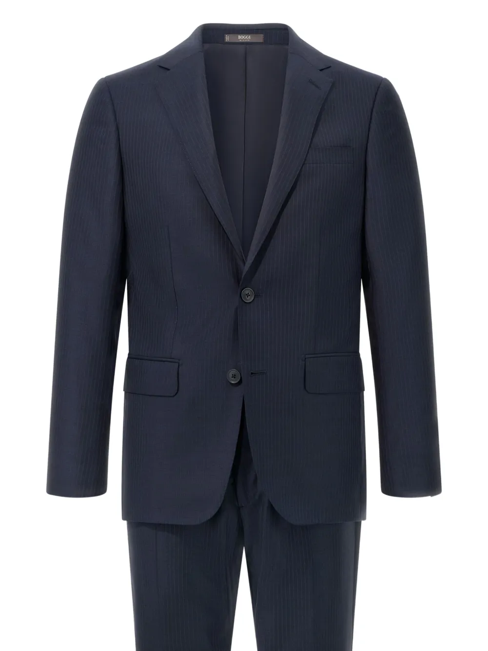 

Полосатый костюм из шерсти Boggi Milano, синий