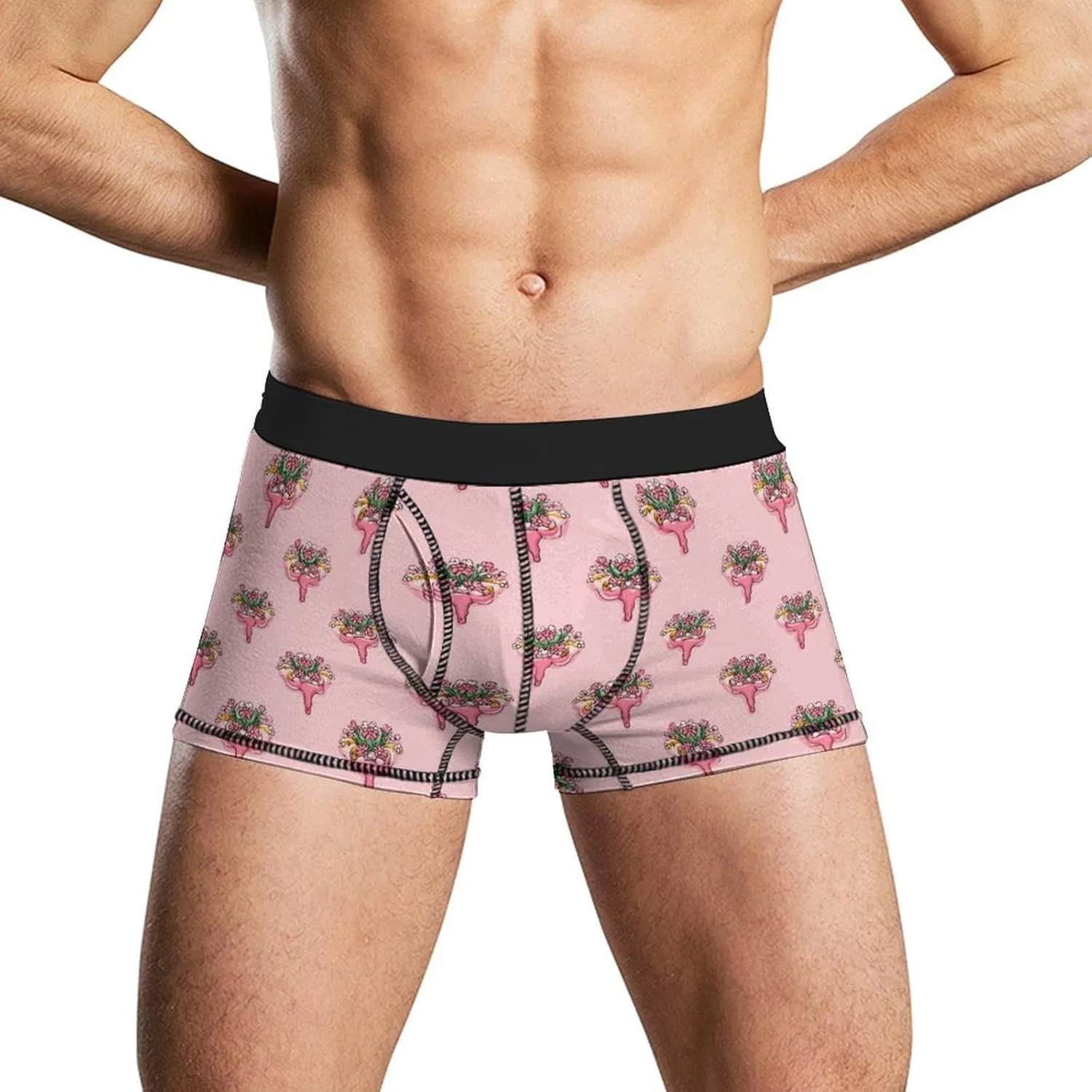 Боксеры с принтом, Uterus Flowers, Style