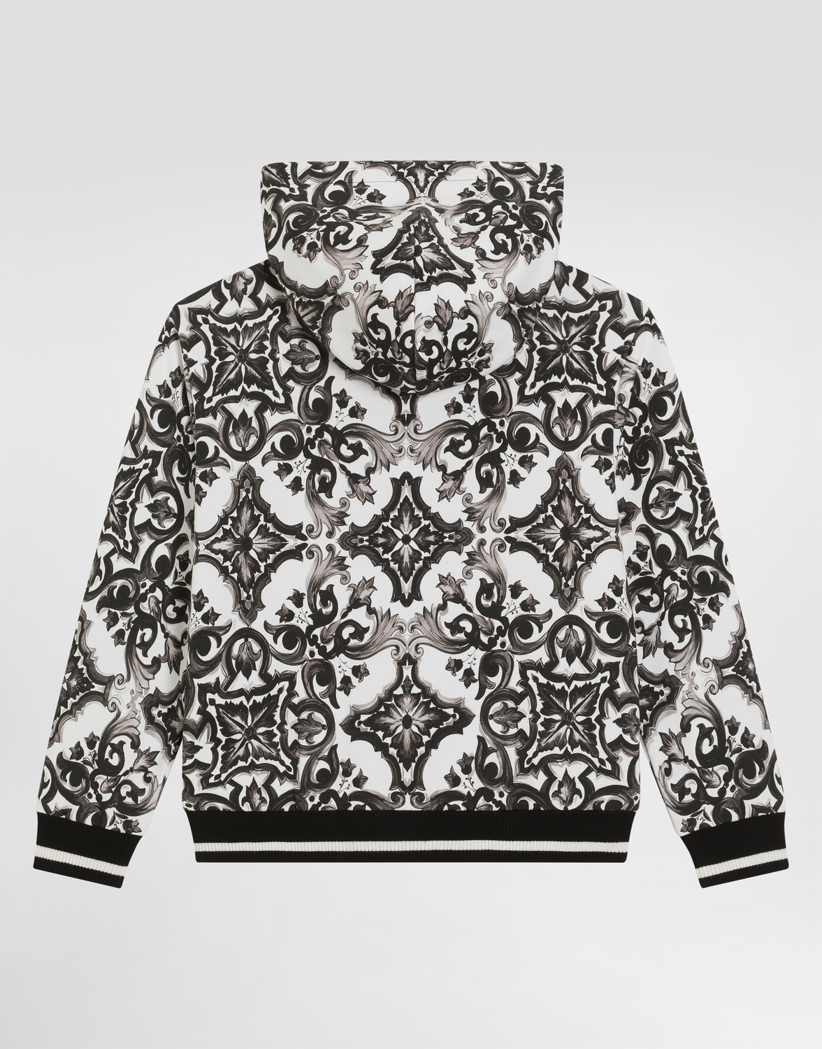 Худи с капюшоном и принтом "майолика" на молнии Dolce&Gabbana, мультиколор — фото 3