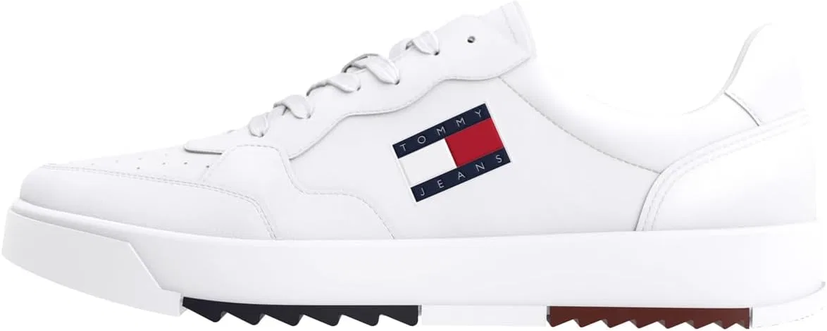 Мужские кроссовки Tommy Jeans Cupsole в стиле ретро, ​​базовая модель, White — фото 2