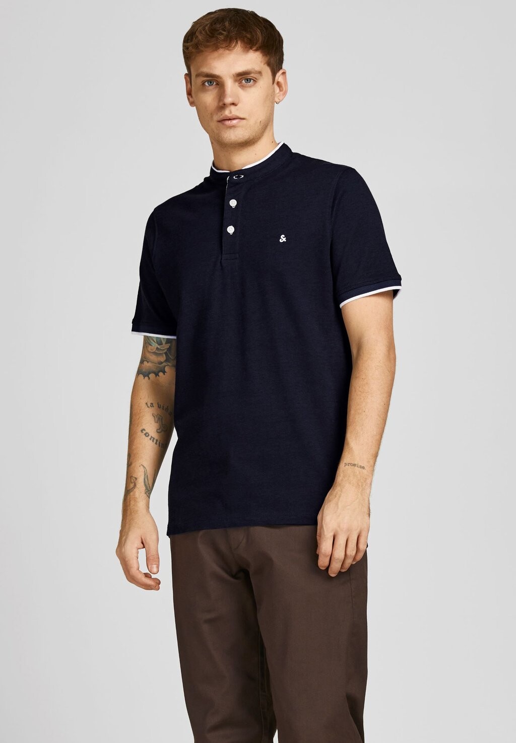 

Базовая футболка EPAULOS MAO SS NOOS Jack & Jones, dunkelblau