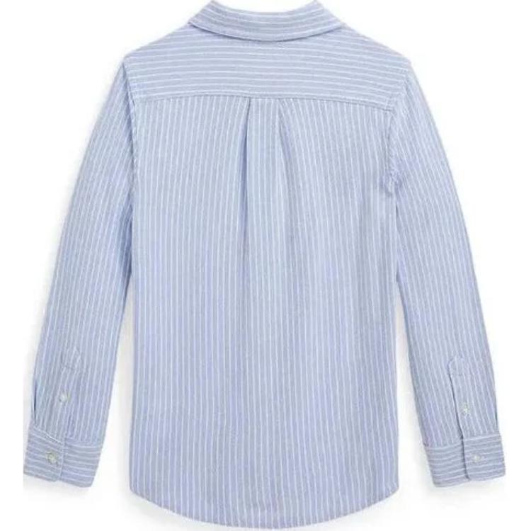 Polo Ralph Lauren Поло в полоску весна-осень Kids' Light Blue — фото 4
