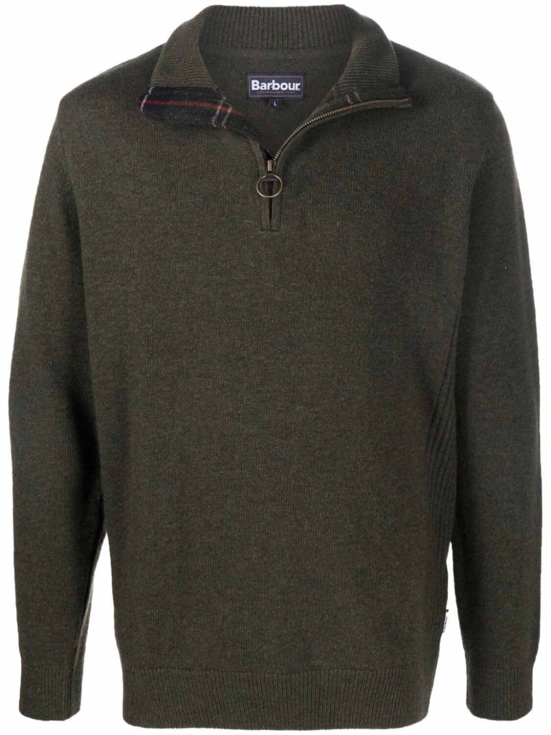 

Barbour шерстяной джемпер на молнии, зеленый