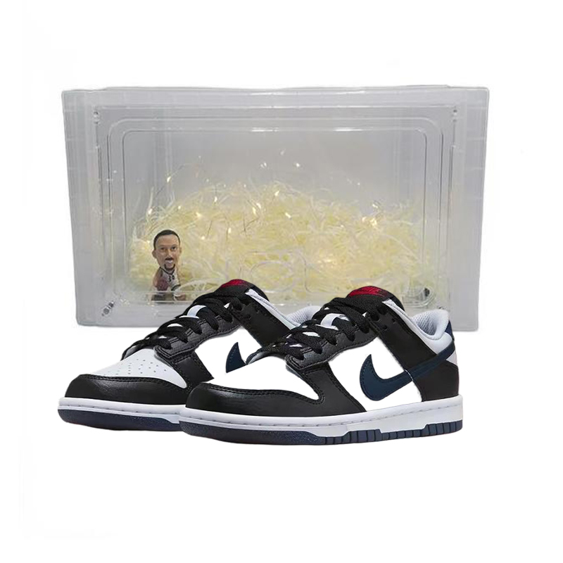 

Nike Детские кроссовки для скейтбординга Dunk Slip с амортизацией, низкие, черные, белые, подростковые