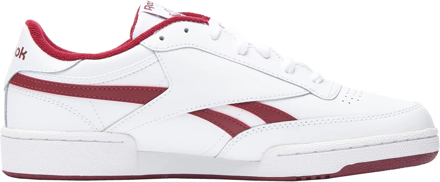 Кроссовки Reebok Club C Revenge для мужчин и женщин, White Classic Burgundy — фото 4