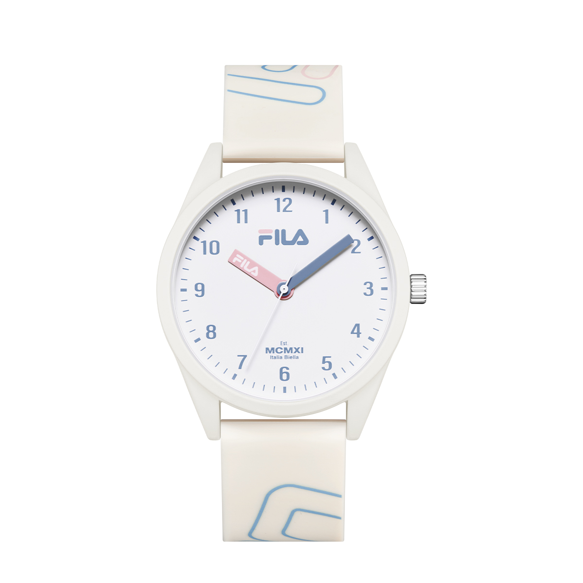 

FILA Часы 6463 Collection Wrist Watch Quartz Movement Silicone Strap 43mm White Dial Unisex