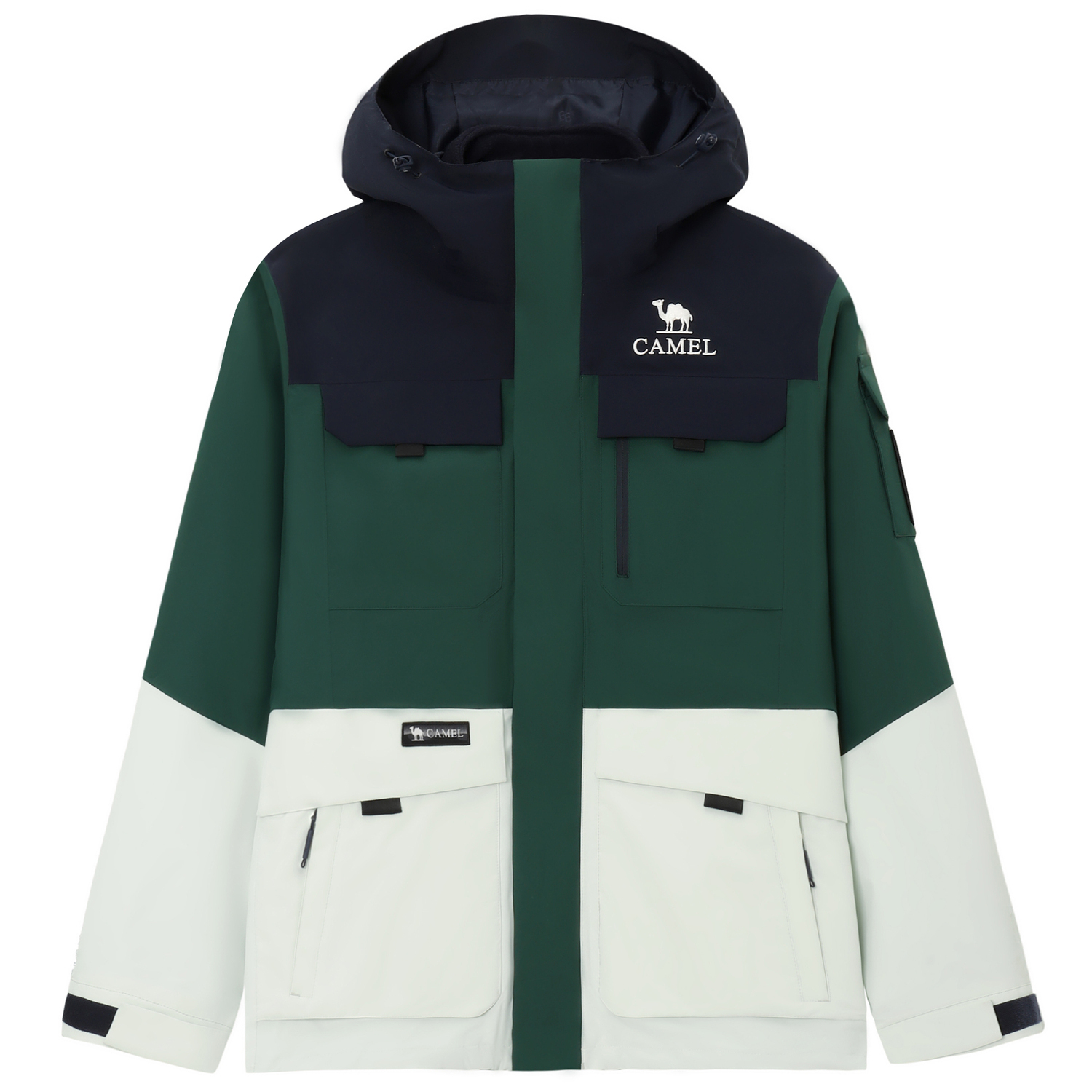 

CAMEL Капсульная ветровка для мужчин, Night Blue/Preppy Green/Light Pine White