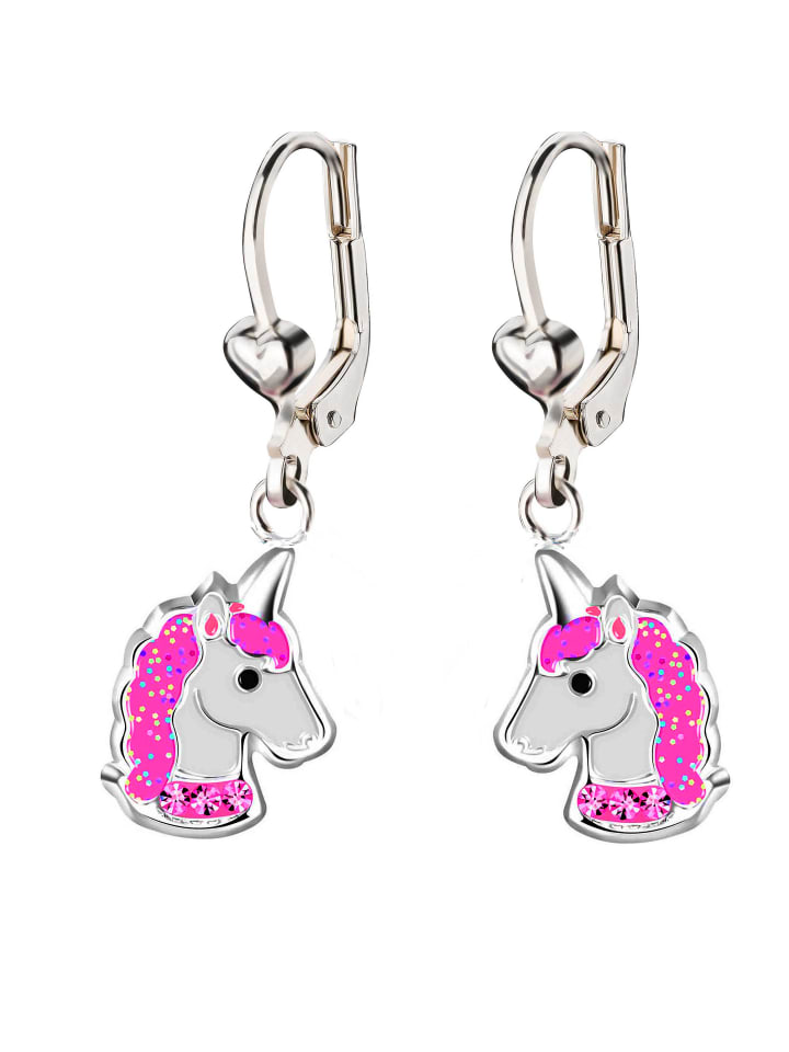 

Schmuck23 Серебряные серьги 925 пробы с изображением единорога, 1,0 см x 1,0 см