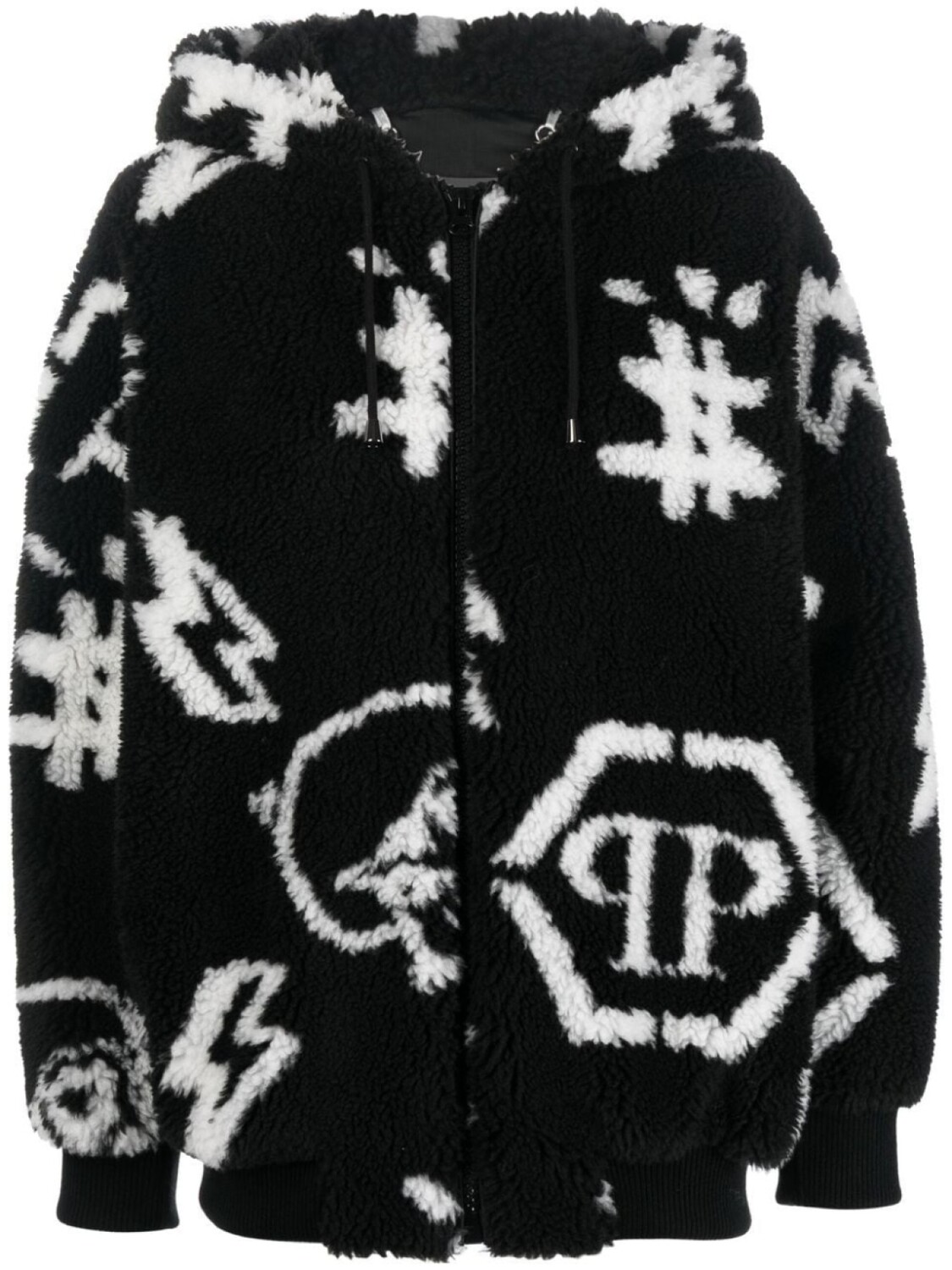 

Philipp Plein бомбер с монограммой, черный