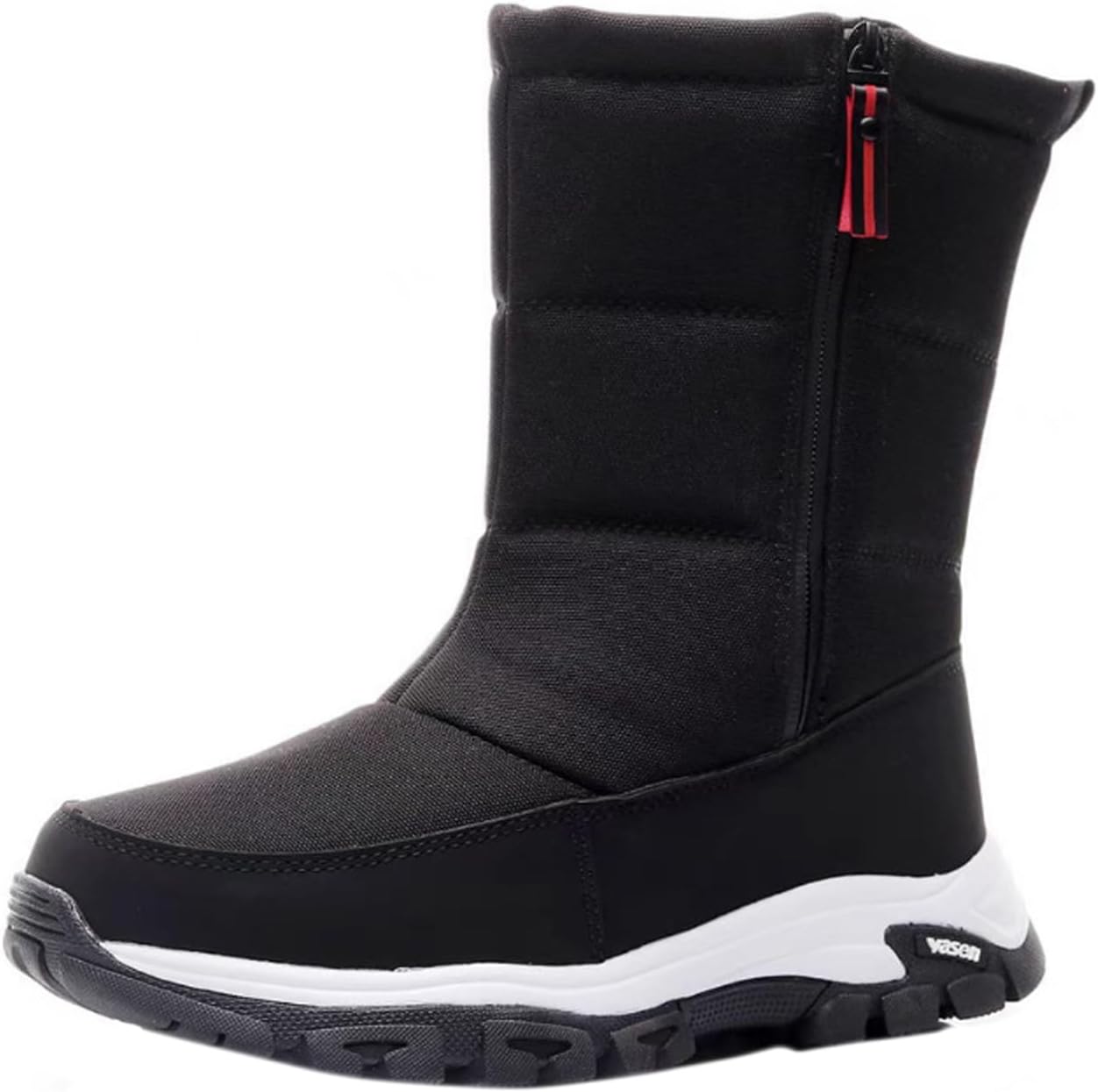 

Зимние ботинки 2026 года, водонепроницаемые, с комфортной утепленной подошвой, высокие, прочные, противоскользящие, легкие, с меховой подкладкой, кроссовки с боковой молнией, ботильоны для верховой езды Generic, черный