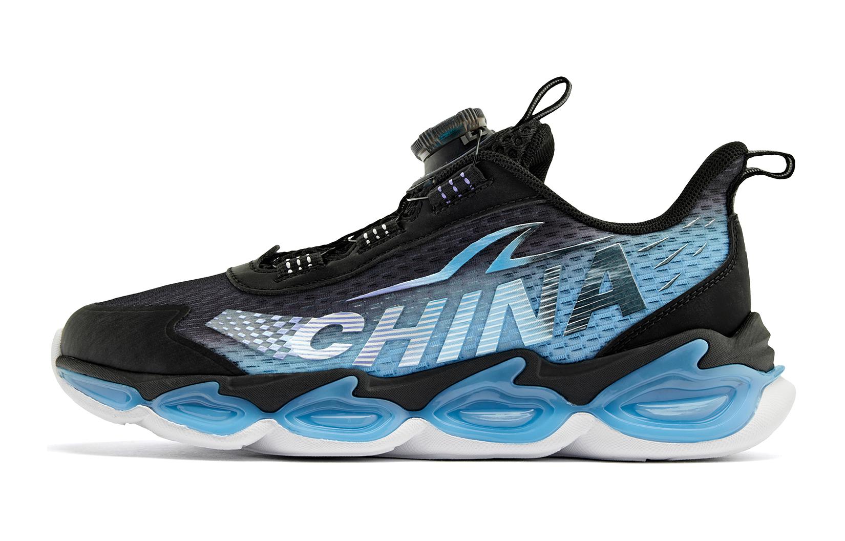 

QIAODAN Детские кроссовки с низким верхом и противоскользящей амортизацией, цвет черный, синий, для подростков