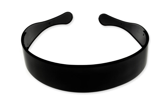 

Черный широкий ободок для волос, пластик Jubileo