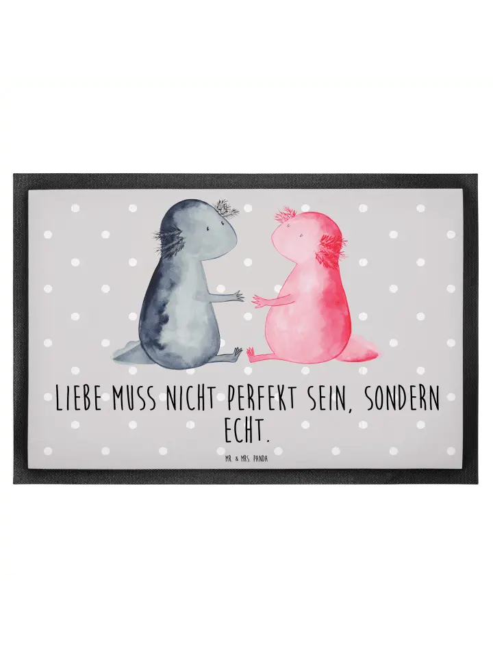 

Коврик для ног Mr. & Mrs. Panda, серый пастельный