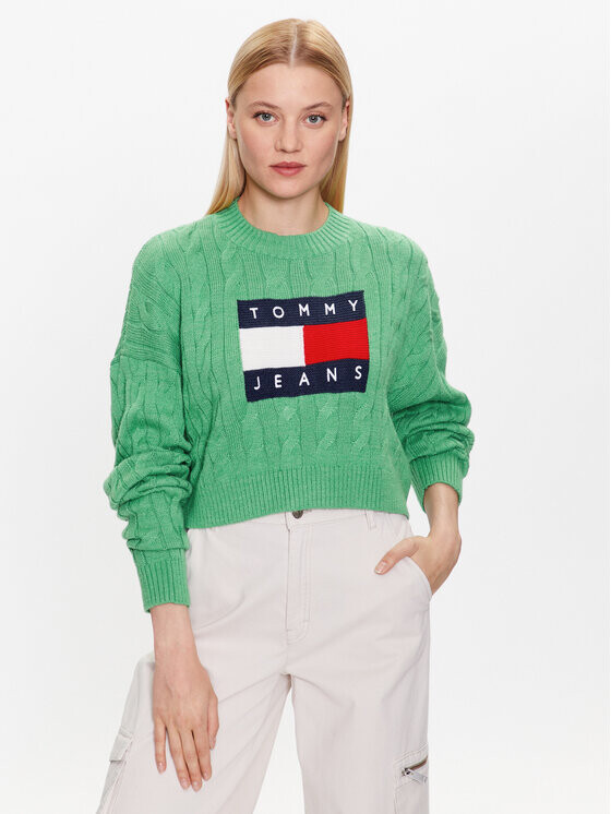

Свитер обычного кроя Tommy Jeans, зеленый