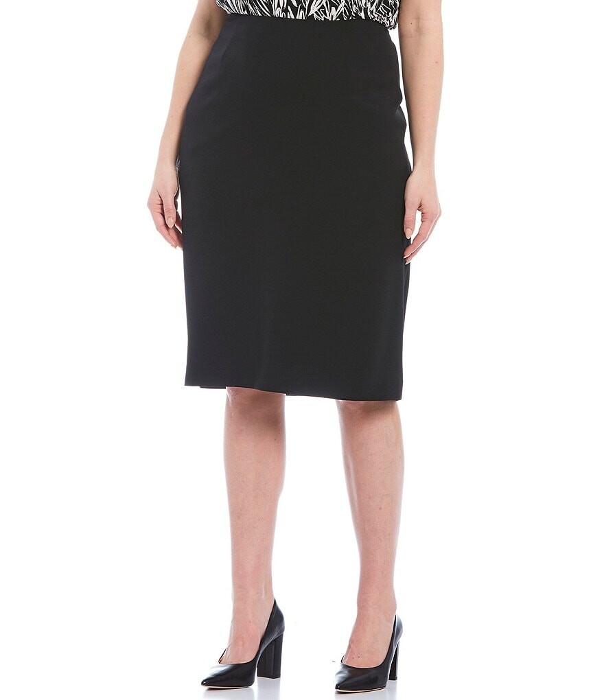 

Юбка Kasper Plus Size из эластичного крепа, черный