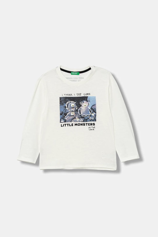 

Детская хлопковая кофта с длинным рукавом United Colors Of Benetton, белый