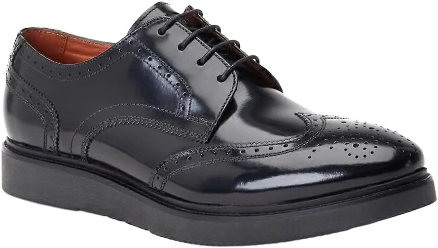 Мужские кожаные туфли-броги Base London Joe, Black