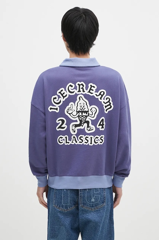 

Толстовка Cone Man Quarter Zip из хлопка Icecream, фиолетовый